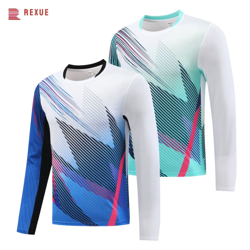 Table Tennis Uniform - Long Sleeve Badminton Shirt Unisex Table