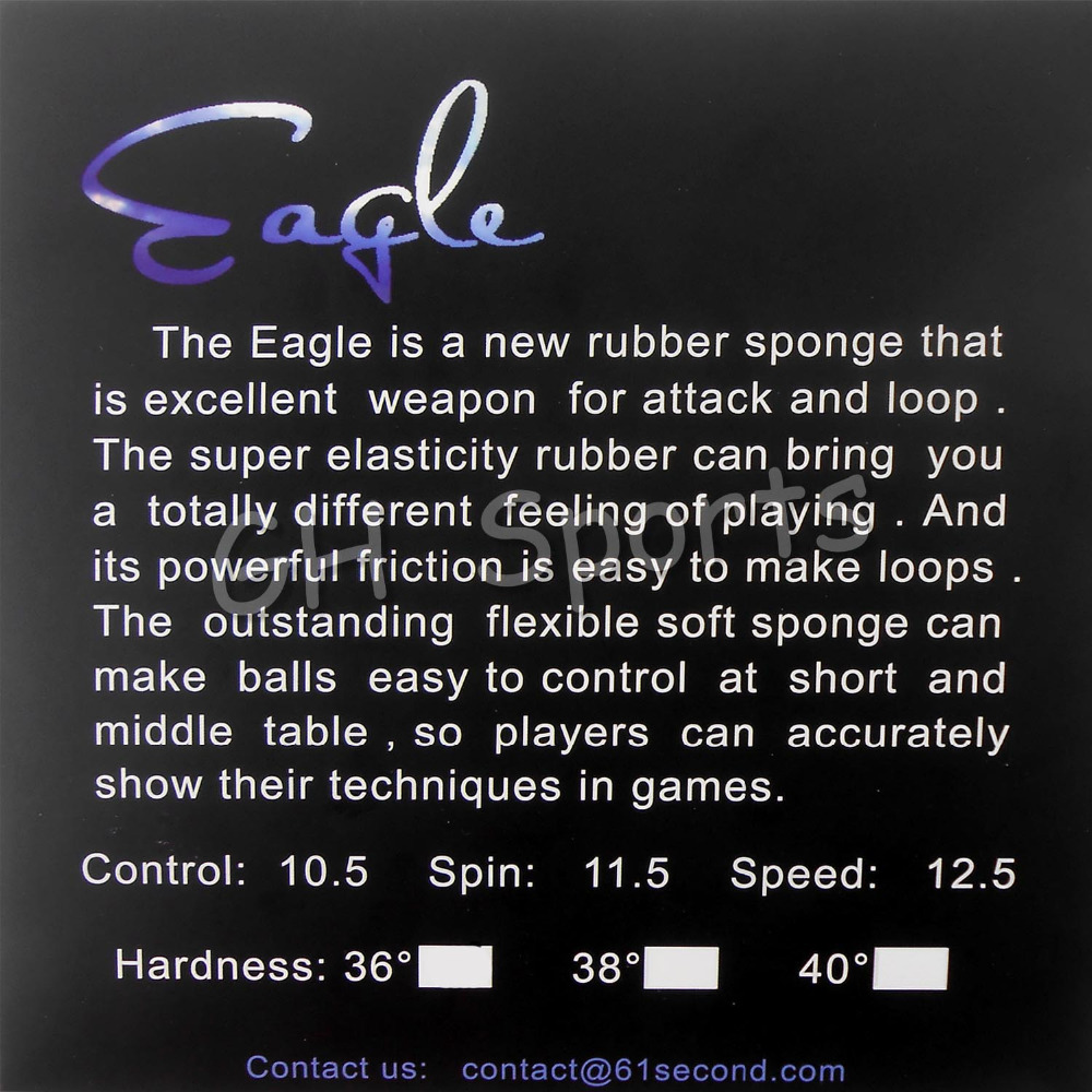 61second Eagle Pips in Table T - Table Tennis Review recensie en prijs