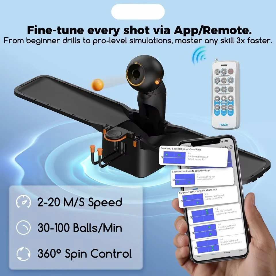 New Design Automatic PUSUN DOR - Table Tennis App recensie en prijs