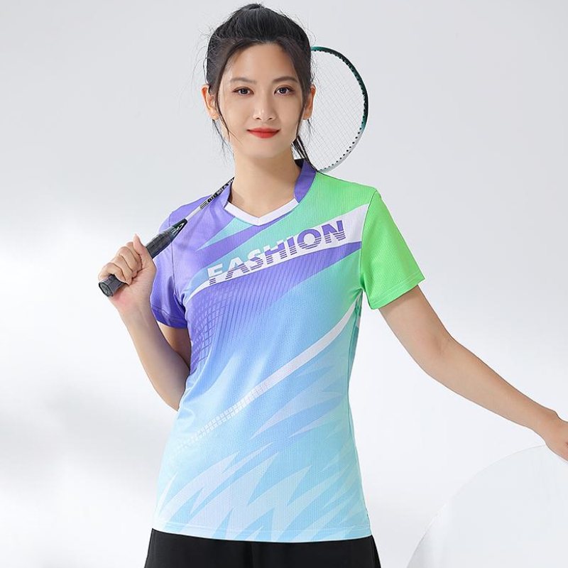 Women Badminton Shirt Print Go - Table Tennis Uniform recensie en prijs