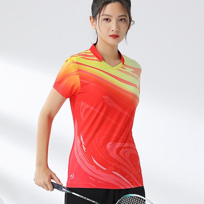 Women Badminton Shirt Print Go - Table Tennis Uniform recensie en prijs